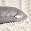 REGALWOVEN Velvet Solid Decorative Scallop Texture Modern Pillowcases 2 Pcs - 3 of 4