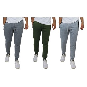 Galaxy Pro Star Men's Slim Fit Fleece Lined Joggers-3 Pack - 1 of 3