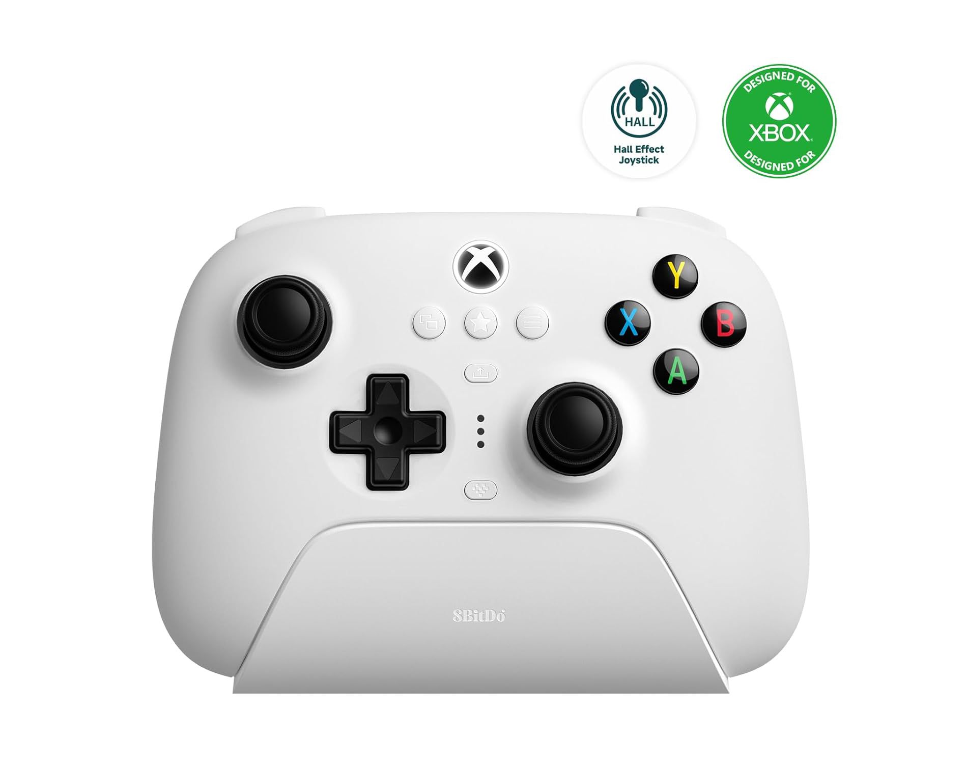 8BitDo Ultimate Wireless Controller with Hall Effect Joysticks for Xbox, Apple, Windows and Android - White - Includes Game Pass Code