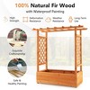 Tangkula 2PCS Raised Garden Bed Planter Box w/ Side & Top Trellis for Vine Climbing Plants - 4 of 4