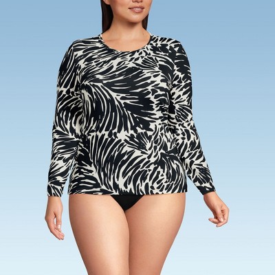 Lands' End Women's Long Sleeve Relaxed UPF 50 Rash Guard