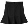 Girls Cute Ruffle Skirt with Belt Button Elastic Waist Knee Length - 2 of 4