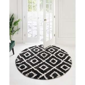 Unique Loom    Hygge Shag Diamond Area Rug - 1 of 4