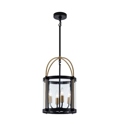 Artcraft Lighting Aurelia 4 - Light Pendant in  Black/Brushed Brass