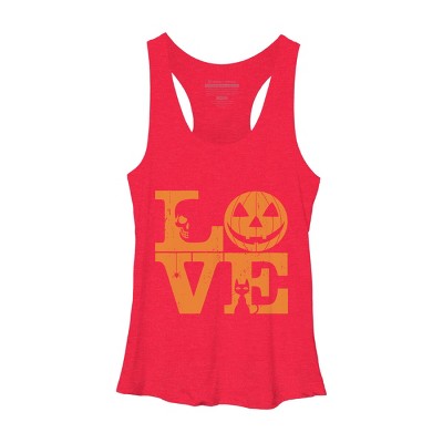 Women's Design By Humans Halloween Love Night Creepy Cute Fun By RedBirdLS Racerback Tank Top