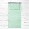 Bacati - Noah Triangles Mint Muslin 3 pc Toddler Bed Sheet Set - 3 of 4