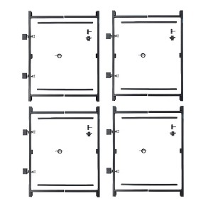 Adjust-A-Gate Steel Frame Gate Kit, 36"-60" Wide Opening Up To 7' High (4 Pack) - 1 of 4