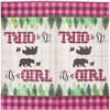 Sparkle and Bash 100-Pack It's a Girl Party Napkins, Pink Buffalo Plaid Disposable Paper Baby Shower, Gender Reveal - 4 of 4