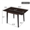 XINGHANZHENXUAN Extendable Dining Table for 4, Space-Saving Folding Table with Rubberwood Legs - 2 of 4