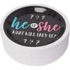 Sparkle and Bash 80 Pack Gender Reveal Paper Party Plates, He or She (9 Inches) - 4 of 4