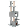 Two by Two Decatur - Gray Scratching Post Cat Furniture - 67 in. Tall - 2 of 4