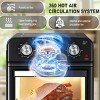 FONTOI 7-In-1 Convection Toaster Oven with 5 Pre-Set Menus, 12.5 QT Bake Grill Bread Toaster Kitchen, Stainless Steel, Black 12.13"* 11.81"*12.32" - 4 of 4
