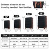 FURNIinspire Bag And Luggage Sets Hardshell Luggage Sets 4 pcs and Bag Spinner Suitcase, Lightweight Suitcase Set, Black
and Brown, 16" 20" 24" 28" - 3 of 4