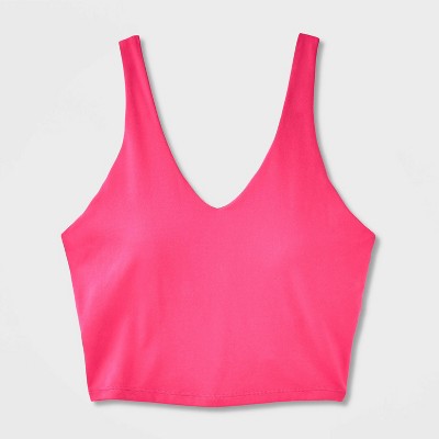 Women's Flex Light Support V-Neck Cropped Sports Bra - All In Motion™
