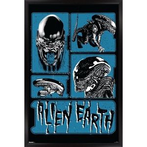 Trends International Alien: Earth (2025) - Blue Xenomorph Framed Wall Poster Prints - 1 of 4