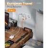Itopfox 2 Pack European Plug Adapter with USB C, 4 Outlets 3 USB Charger, Type C International Power Adaptor for Italy Spain France Portugal Iceland - 3 of 4