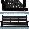 Fortune Candy Wooden Porch Swing 2-Seater Extra Large, Ergonomic Seat, Bench Swing with Hanging Chains, for Outdoor Patio Garden Yard - 2 of 4