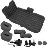 Zone Tech Car Inflatable "Air Mattress" Bed With Back Seat with 2 Air Pillows – Pump Kit - Vacation Camping Blow Up Pad