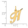 Black Bow Jewelry 14k Yellow Gold Ella Collection Small Fancy Script Initial Pendant A-W - 4 of 4
