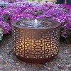 Sunnydaze Repeating Squares Cylinder Iron Water Fountain with LED Lights - 14.25" - 4 of 4