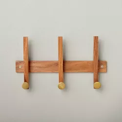 Wood & Brass Hook Rail - Hearth & Hand™ with Magnolia
