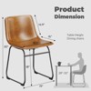 Gikpal Barstools, Counter Height Bar Stools with Back, Modern PU Leather Armless Chairs with Footrest and Metal Legs, for Kitchen Living Room Pub - 2 of 4