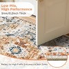 AMERLIFE Foldable Washable Medallion Area Rug, Turkish Vintage Style, Non-Slip Soft Carpet, Entryway - 4 of 4