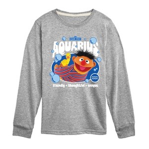 Boys' - Sesame Street - Ernie Aquarius -Toddler and Youth Long Sleeve T-Shirt Long Sleeve Graphic T-Shirt - 1 of 3