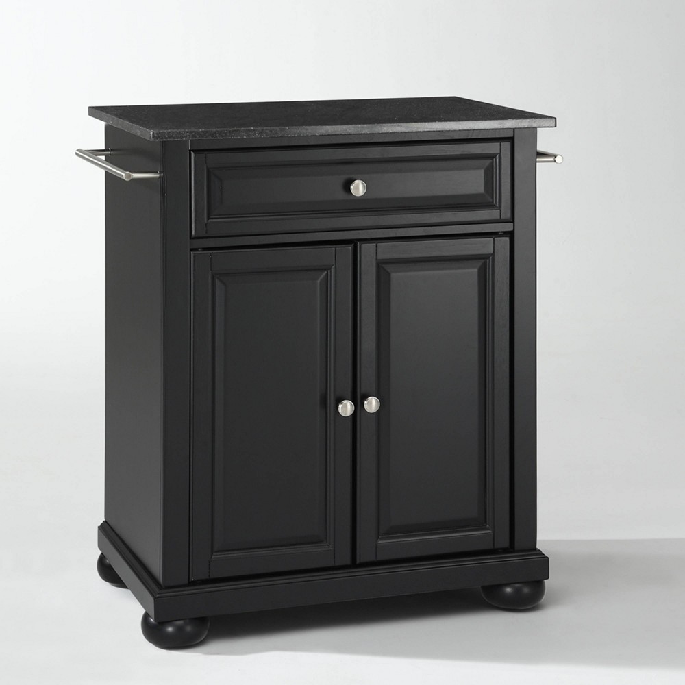 Photos - Kitchen System Crosley Alexandria Black Granite Top Portable Kitchen Island/Cart Black  