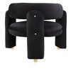CAVINAS Velvet Barrel Accent Chair with Mid-Height Curved Backrest,Cozy Upholstered Living Room Chairs,Reading Chairs for Living Room - 3 of 4