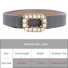 INSPIRE CHIC Women's Pearl Buckle PU Leather Skinny Adjustable Dress Pants Waist Belts 1 Pcs - 4 of 4