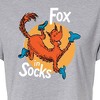 Women's - Dr. Seuss - Fox In Socks Jumping Cropped Graphic T-Shirt - 2 of 4