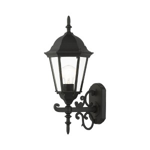 Livex Lighting Hamilton 1 - Light Wall Light in  Textured Black - 1 of 4