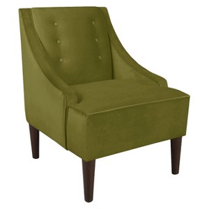 Skyline Custom Upholstered Swoop Arm Chair - Skyline Furniture , Velvet Apple Green