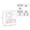 SEVOBAL Armoires 160 Armoire with Six Shelves Two Drawers Two Full Length Mirrors for Bedroom Storage, White, 19.4"*63"*70.8" - 4 of 4