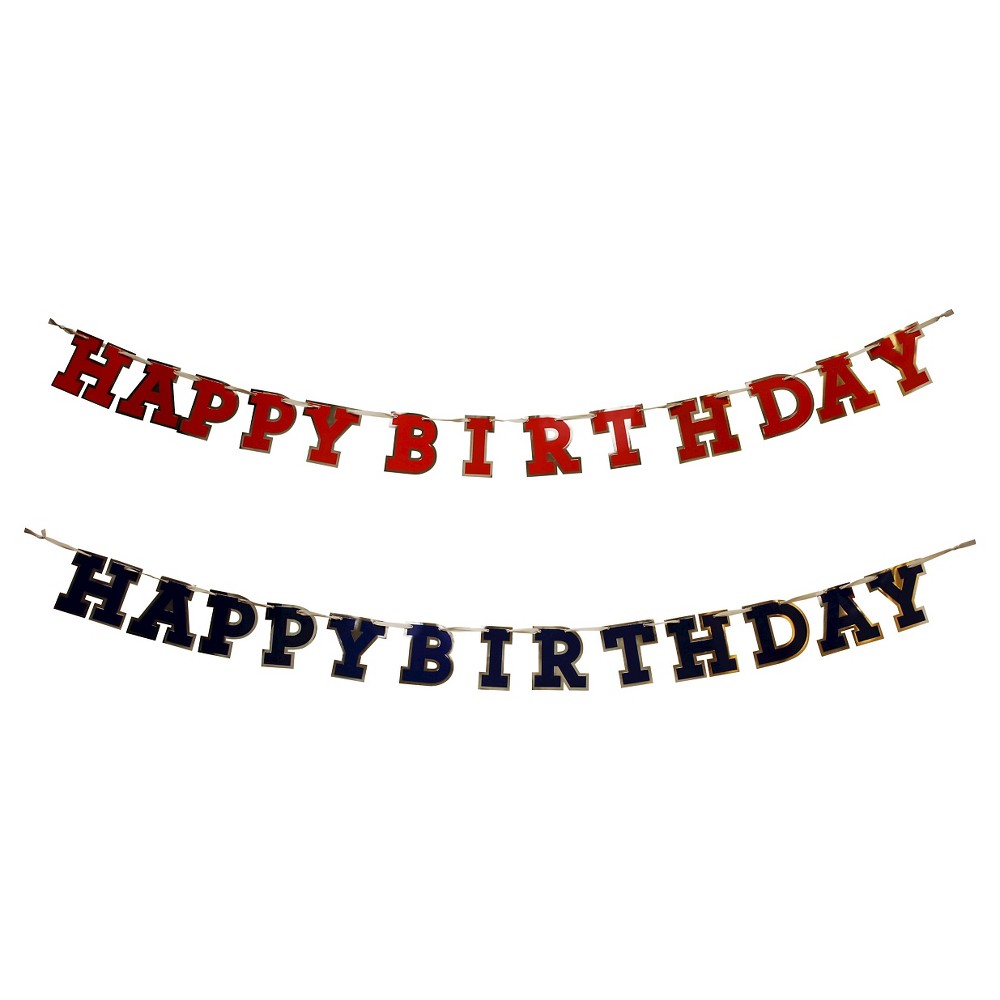 pack of 4, Assorted "Happy Birthday" Banner - Spritz