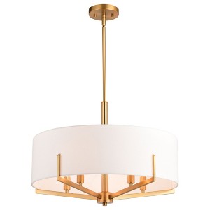 Vaxcel Surrey 5 - Light Chandelier in  Natural Brass - 1 of 4