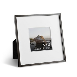 Haus and Hues Brushed Metal Frame with Real Glass, Gray/Bronze - 1 of 3