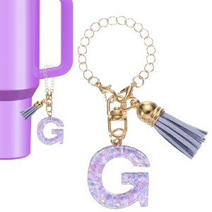 Unique Bargains Resin Lightweight Decorative Sparkling Purple Sequins Tumbler Cup Charm - 1 of 4