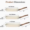 Kumasinova Non-Stick Grill Pan Set of 3,9/10/11" Square Fryng Pans with Stay Cool Handle and PFOA Free,Aluminum Surface,Suitable for All Stoves - 3 of 4