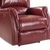 Paulina Genuine Leather Power Recliner with Wingback Design Set of 2|ARTFUL LIVING DESIGNS - 4 of 4
