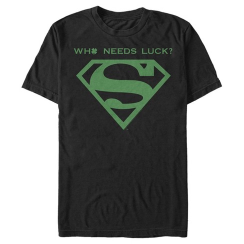 Men's Superman St. Patrick's Day Who Needs Luck? T-Shirt - image 1 of 4