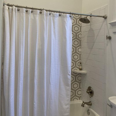 12pcs/set Rust-proof Mountain Shaped Double Sliding Shower Curtain