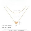 Layered Heart Necklace, Handmade 18K Gold Plated Dainty Choker With Arrow Bar Pendant for Women - 4 of 4