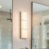 C Cattleya 1-Light Satin Nickel Dimmable LED Bath Vanity Light Bar with Glass Shade - 2 of 4