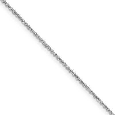 Black Bow Jewelry 1.3mm 14k White Gold Diamond Cut Fancy Singapore Chain Necklace