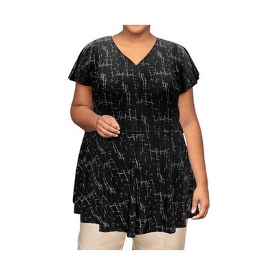 Women's Short Sleeve Baby Doll Top - Plus - On The Plus Side