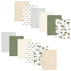 Luvable Friends Hudson Baby Flannel Burp Cloths 12pk Set - 1 of 2