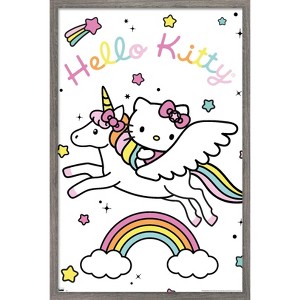 Trends International Hello Kitty - Unicorn Framed Wall Poster Prints - 1 of 4