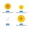 Unique Bargains Paper Decorative Festive Durable Hanging Paper Fans with Clip 12 Pcs - 3 of 4